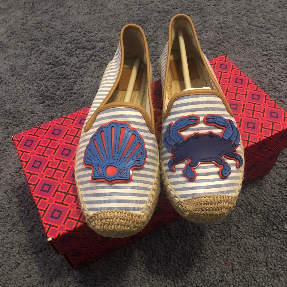 Tory Burch Crab Flat Espadrilles